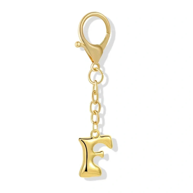 Bubble Initial Letter - Bag Charm